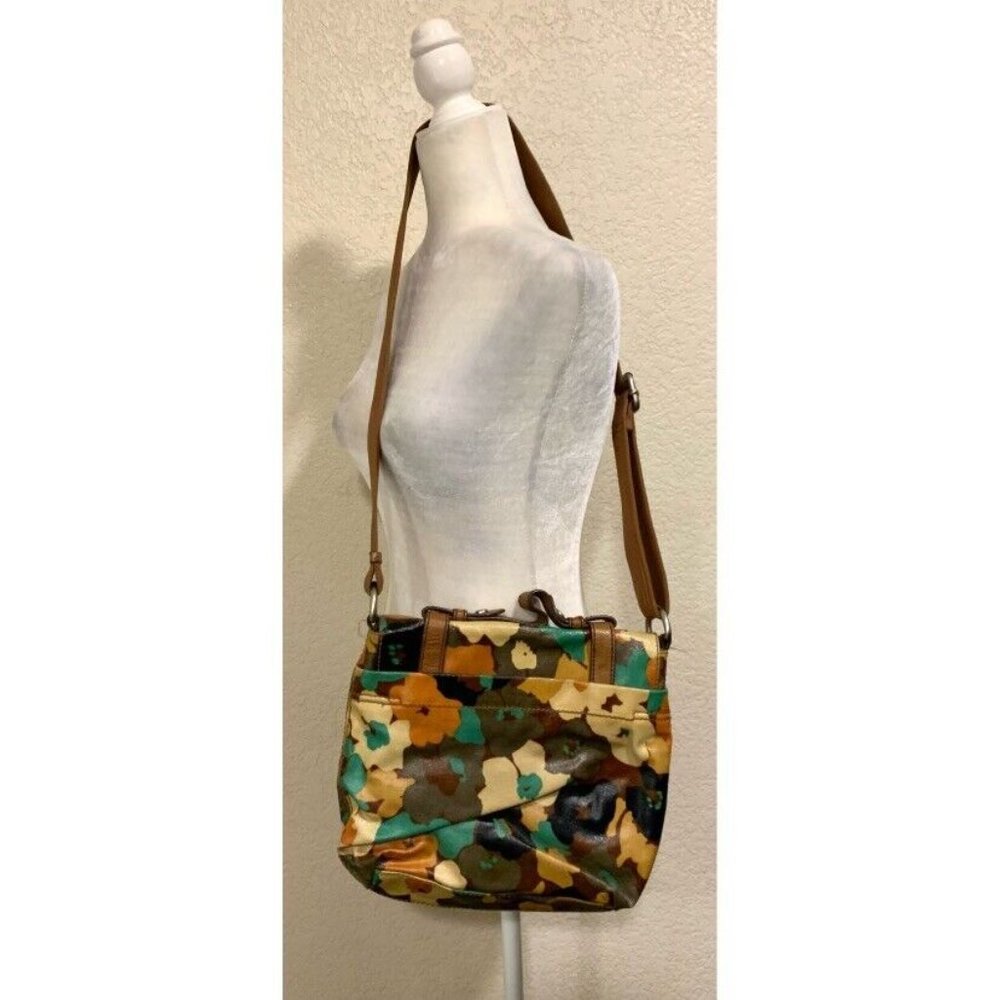 Fossil Key Per Vintage Coated Canvas Floral Print… - image 6